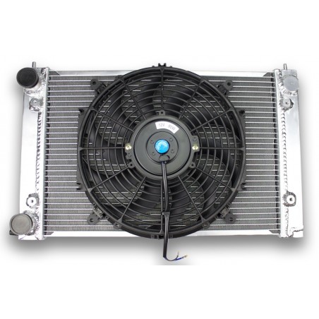 Aluminium Radiator VOLKSWAGEN GOLF GTI 16S MK2 en fan tv