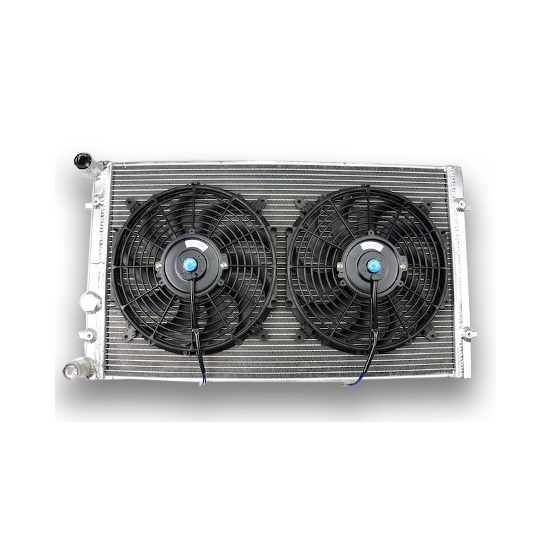Radiateur Aluminium VOLKSWAGEN GOLF GTI MK4 ET SEAT LEON+ ventilateurs plats