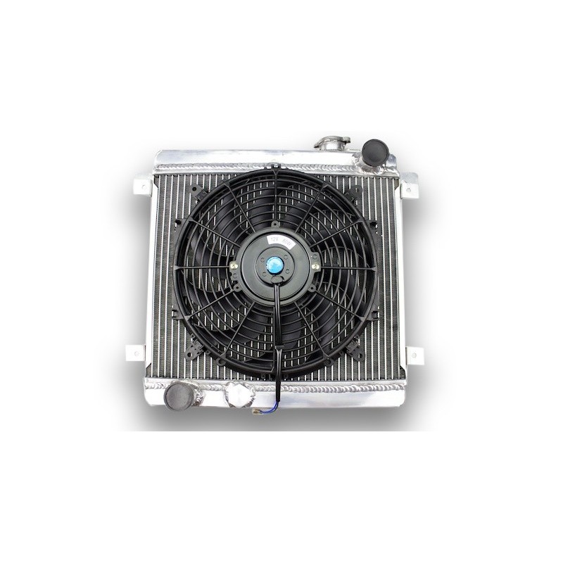 Radiateur Aluminium FIAT 128 ABARTH et ventilateur plat Radiateur Aluminium FIAT 128 ABARTH et ventilateur plat