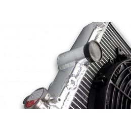 Radiator Aluminum for MITSUBISHI LANCER EVO 1 2 3, and 2 fans dishes