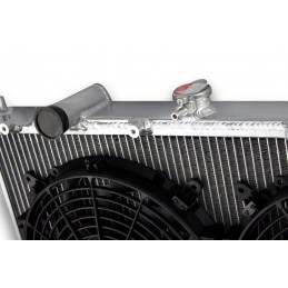 Aluminium Radiator voor de MITSUBISHI LANCER EVO 4 5 6 en fans van de gerechten