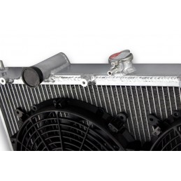 Radiateur Aluminium MITSUBISHI LANCER EVO 4 5 6 et ventilateurs plats