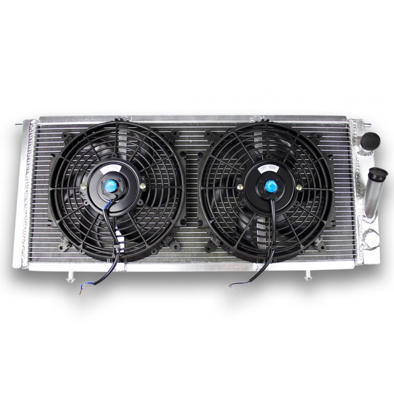 Radiateur Aluminium et ventilateurs pour RENAULT R21 2L TURBO Radiateur Aluminium et ventilateurs pour RENAULT R21 2L TURBO