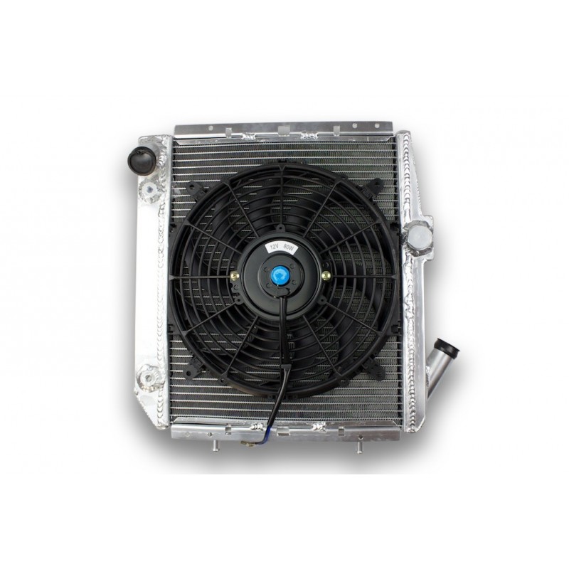 Radiateur Aluminium et ventilateur plat RENAULT 5 GT TURBO 50mm Radiateur Aluminium et ventilateur plat RENAULT 5 GT TURBO 50mm