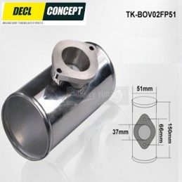 Aluminium Buis met flens voor de dump Valve GREDDY RZ/RS,Turbonetics Raptor 