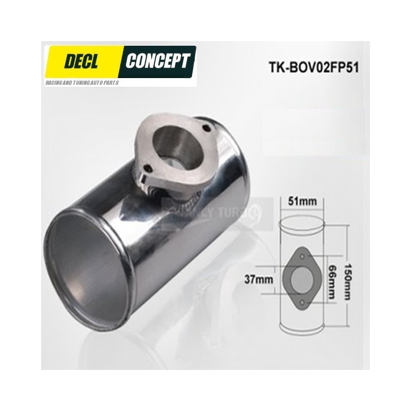 Aluminium Buis met flens voor de dump Valve GREDDY RZ/RS,Turbonetics Raptor 