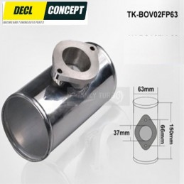 Aluminum Tube with flange for dump Valve GREDDY RZ/RS,Turbonetics Raptor 