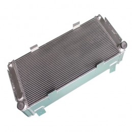 Radiator geheel van aluminium met een groot volume aan de FORD GT40 van 1964 tot 1969