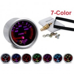 Manomètre de température d'eau 52mm + sonde 7 couleurs