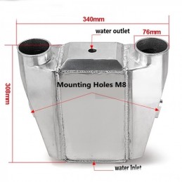 Exchanger air/water aluminum universsel 308X340X115mm