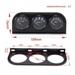 Manomètre pression d'huile 52mm type ADDCO + sondes et support