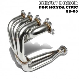 Collecteur d'échappement inox 4 2 1 pour Honda Civic 