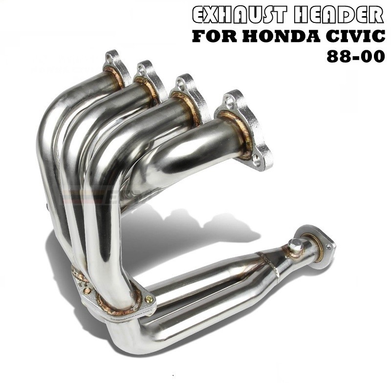 Collecteur d'échappement inox 4 2 1 pour Honda Civic Collecteur d'échappement inox 4 2 1 pour Honda Civic
