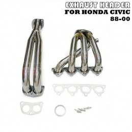 Uitlaat spruitstuk rvs 4 2 1 voor Honda Civic 