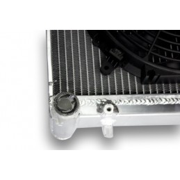 Aluminiowy radiator VOLKSWAGEN GOLF MK4 GTI I SEAT LEON+ wentylatory dania