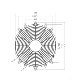 Ventilateur Pro limit extra plat 290mm 160W