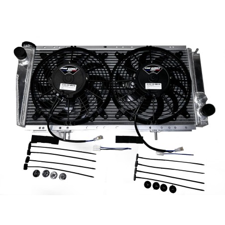 Kit radiateur aluminium gros volume RENAULT 4L et ventilateurs plats