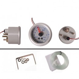 Manomètre pression de turbo 52mm + nécessaire de raccordement